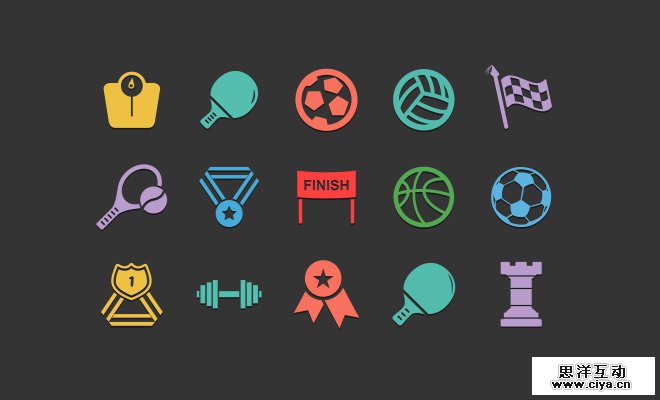 100 sport fitness icons freebie
