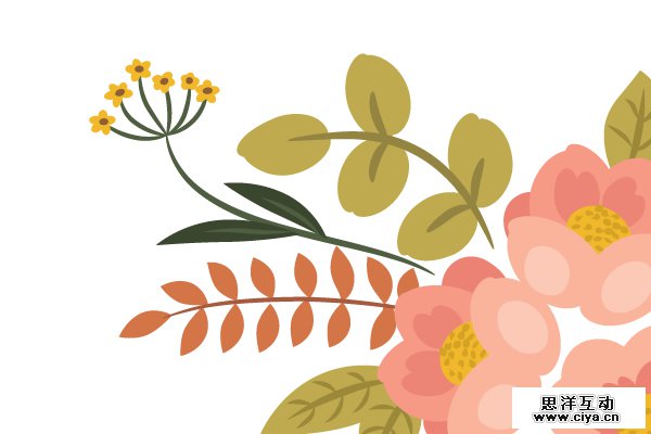AI教程！如何在Illustrator中绘制典雅的复古花艺作品