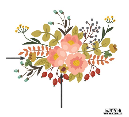 AI教程！如何在Illustrator中绘制典雅的复古花艺作品