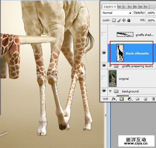 酷炫PS教程！教你用PS合成长颈鹿熨烫衣服的趣味海报