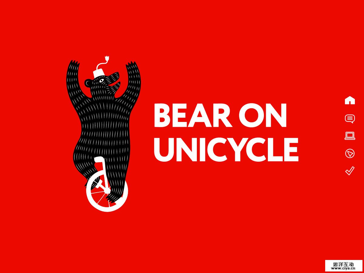 bear on unicycle