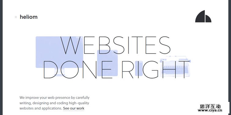 Heliom homepage clean modern responsive web inspiration