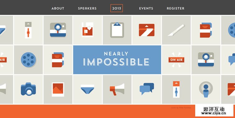 Nearly Impossible homepage clean modern responsive web inspiration