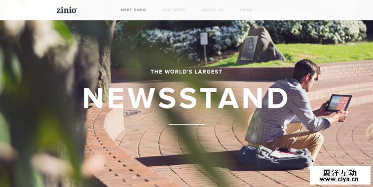 Zinio homepage clean modern responsive web inspiration