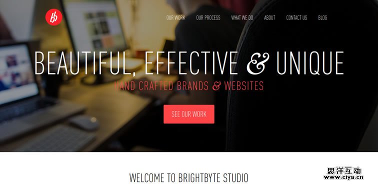 BrightByte homepage clean modern responsive web inspiration