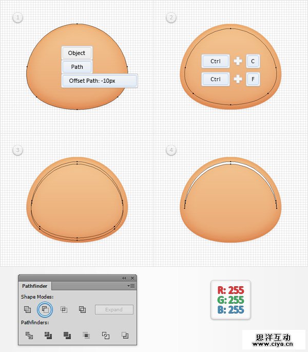 AI教程！教你在Illustrator中创建胖胖的可爱卡通头像