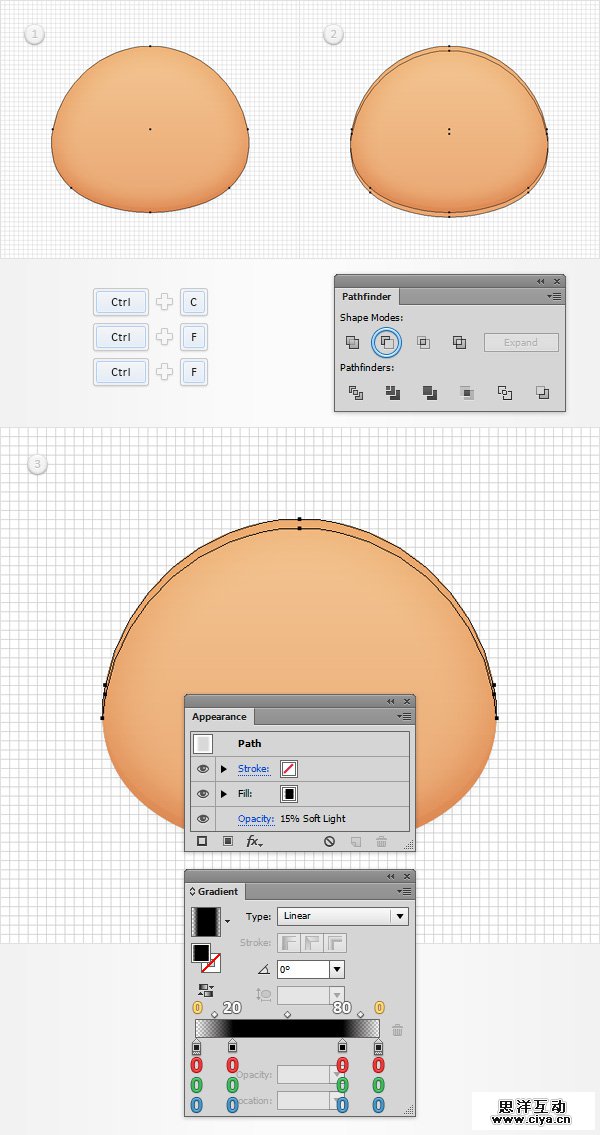 AI教程！教你在Illustrator中创建胖胖的可爱卡通头像
