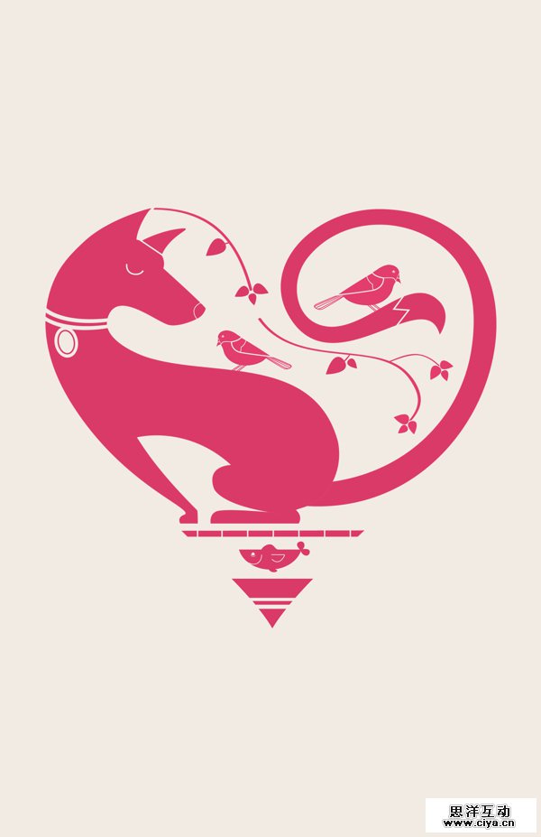 Illustrated Heart Greeting Card in St. Valentine's Day: Inspiration Showcase