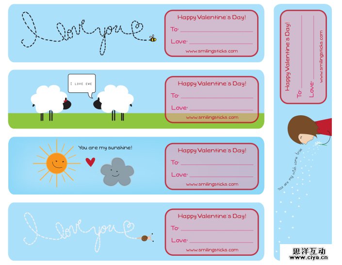 Freebie Printable Valentine Bookmarks by Madeline Audrey in 16 Valentine's Day Design Freebies