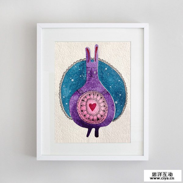 Valentine's Day bunny illustration by Elena Maty in St. Valentine's Day: Inspiration Showcase