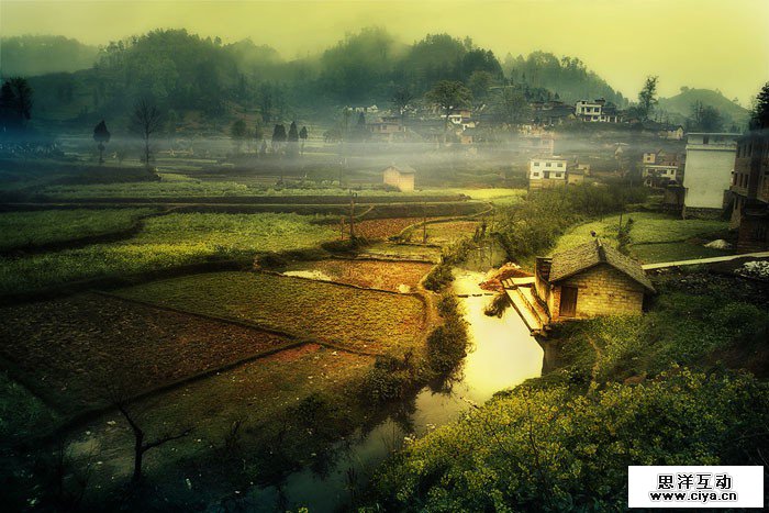PS教程！教你把田园风光变成朦胧唯美的油画效果