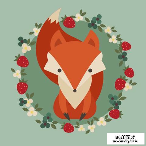 AI教程！手把手教你绘制复古风格的可爱卡通小狐狸