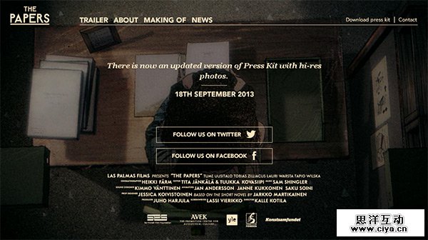 The Papers in Collection of 50 Modern Websites in Dark Style