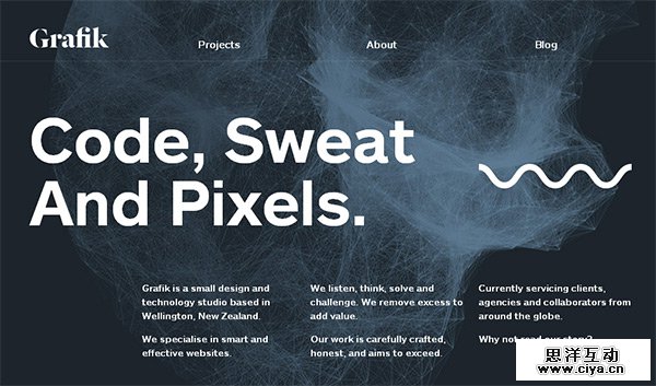 Grafik in Collection of 50 Modern Websites in Dark Style