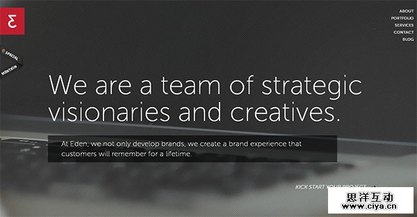 Eden Creative in Collection of 50 Modern Websites in Dark Style