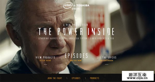 The Power Inside in Collection of 50 Modern Websites in Dark Style