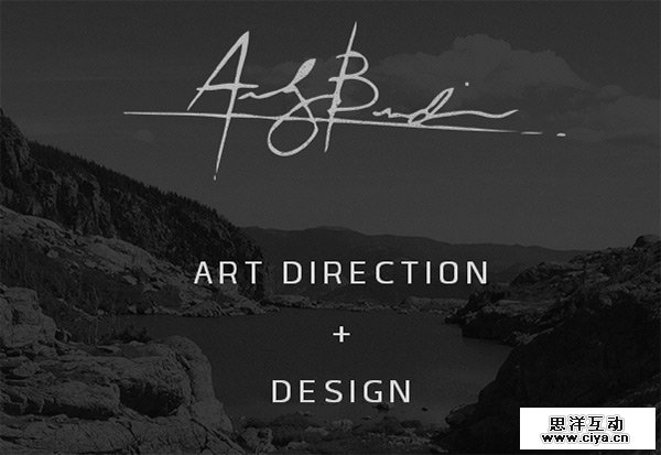 Andrew Burdin in Collection of 50 Modern Websites in Dark Style