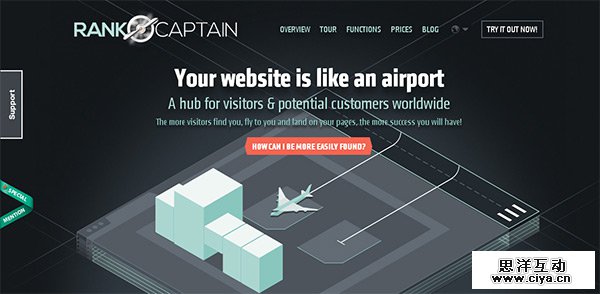 RankCaptain in Collection of 50 Modern Websites in Dark Style