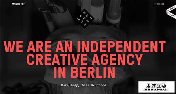 MoreSleep in Collection of 50 Modern Websites in Dark Style