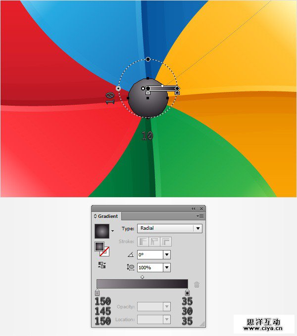 PS教程！手把手教你用AI创建精致玲珑的多彩风车