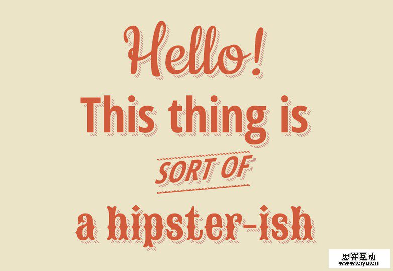 Hipsterish CSS effect