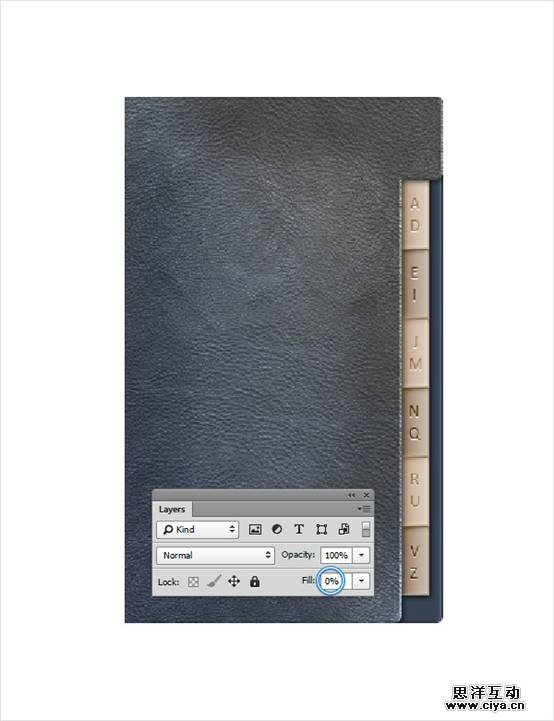 PS教程！手把手教你打造复古的牛皮质感通讯簿图标