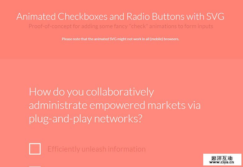 Animated Checkboxes