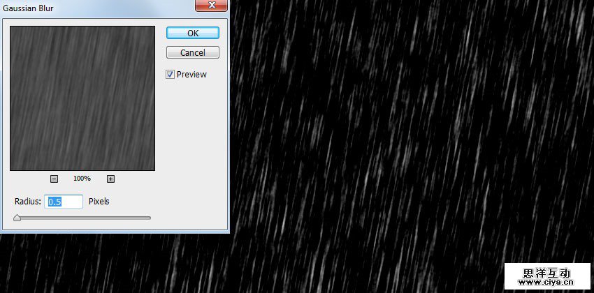 PS新手教程！简单几步给相片加上效果逼真的飘飘雨丝