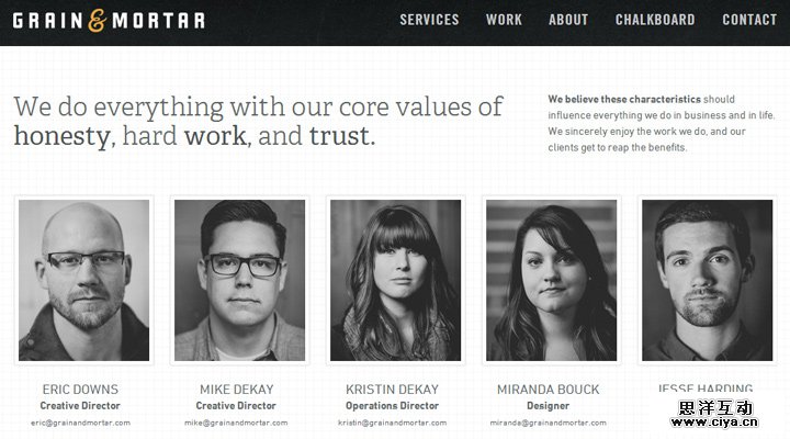 grain and mortar design company team employees