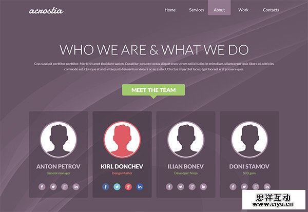 Acrostia in 30 Fresh and Free PSD Website Templates
