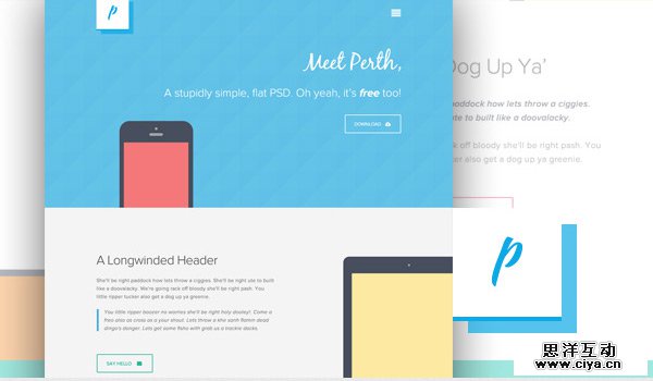 Perth in 30 Fresh and Free PSD Website Templates