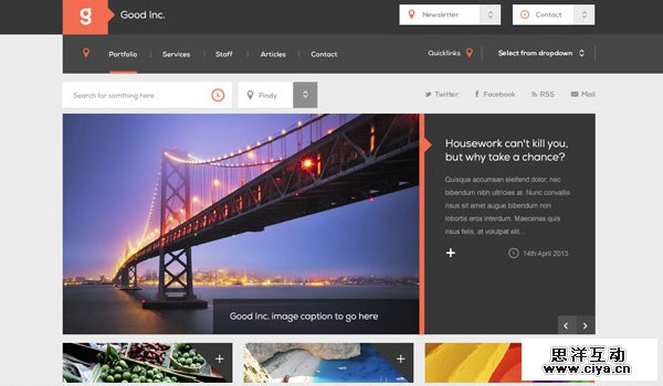 GoodInc in 30 Fresh and Free PSD Website Templates