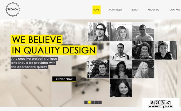 SKOKOV in 30 Fresh and Free PSD Website Templates