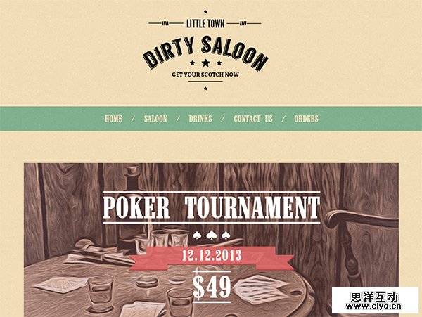 Dirty Saloon Cowboy in 30 Fresh and Free PSD Website Templates