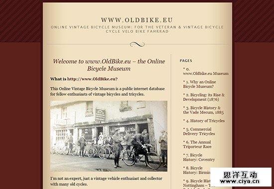WordPress Museum Sites - Online Vintage Bicycle Museum