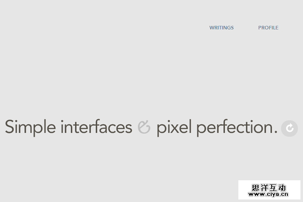 simple minimal portfolio website layout