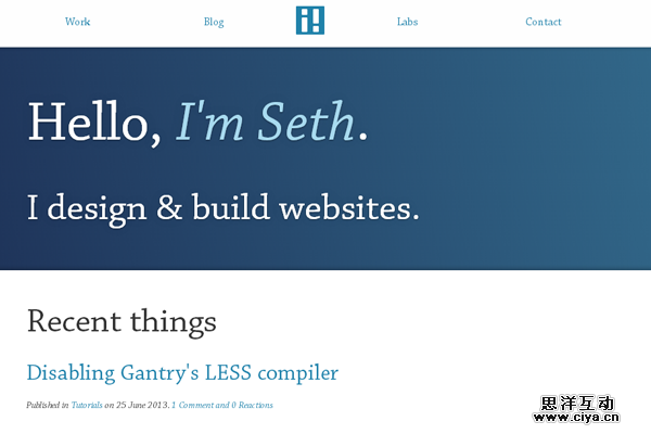 seth warburton website portfolio design