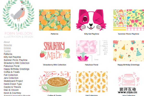 robin sheldon webstie designer portfolio layout