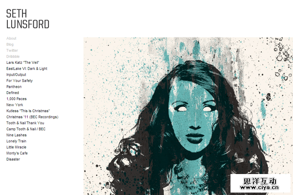 seth lunsford website portfolio layout