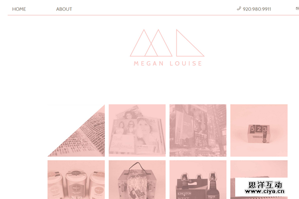 megan louise pink portfolio website design