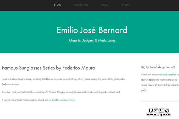 green portfolio emilio jose bernard website