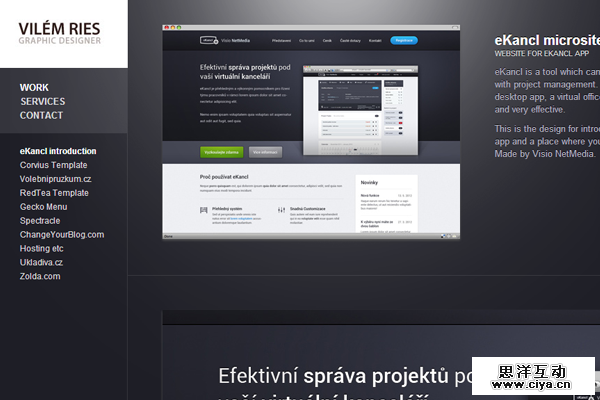 graphic designer portfolio website vilem ries