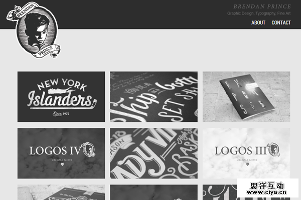 brendan price website portfolio layout