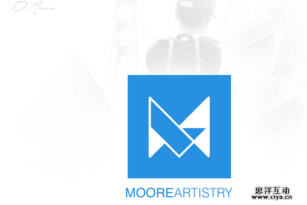 dmoore artist portfolio website layout