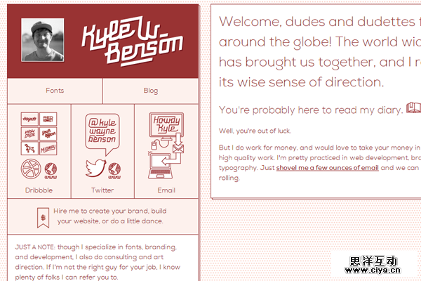 kyle wayne benson portfolio layout