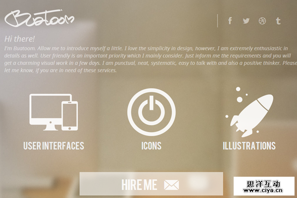 designer illustrator dribbble buatoom website