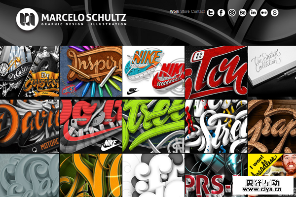 marcelo shultz portfolio website layout