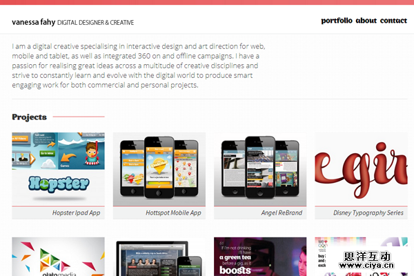 vanessa fahy website digital portfolio