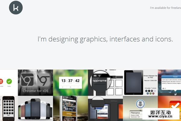 kai halfinger website portfolio layout