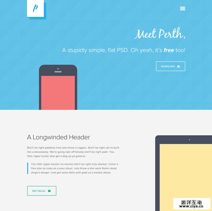 Perth PSD Website Template